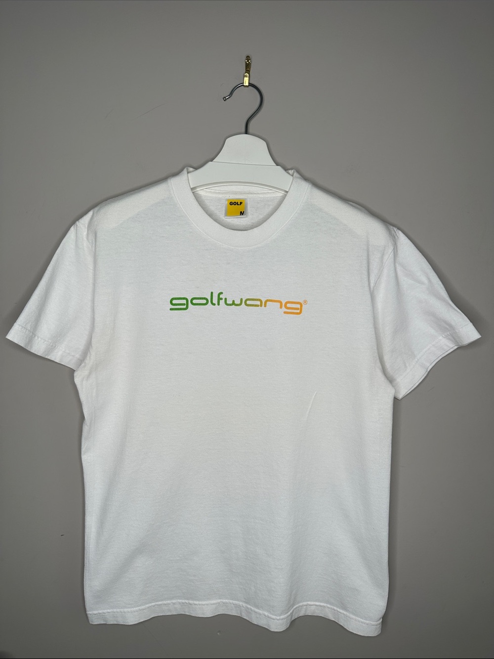 Golf Wang White Tee with Green and Orange Logo